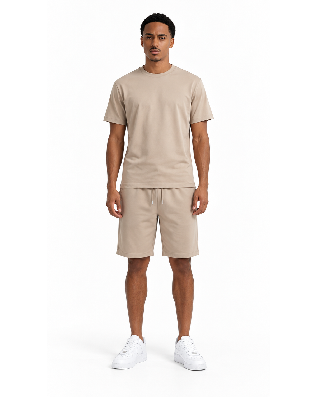 Ensemble T-shirt Beige & Short Beige