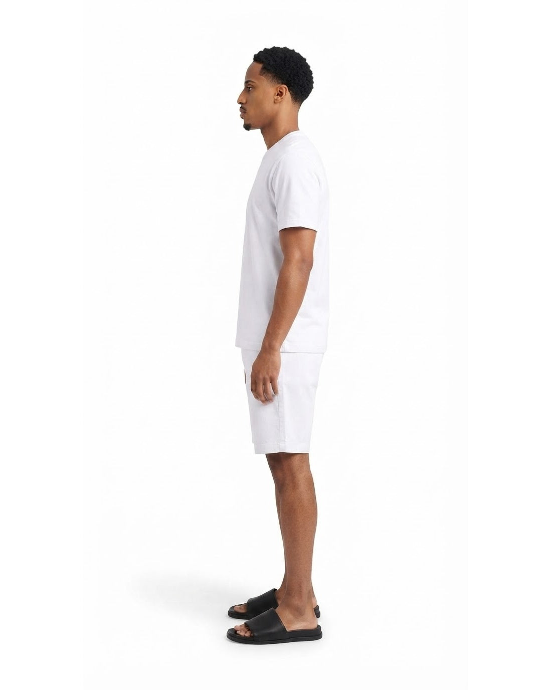 Ensemble T-shirt Blanc & Short Blanc + Sandales