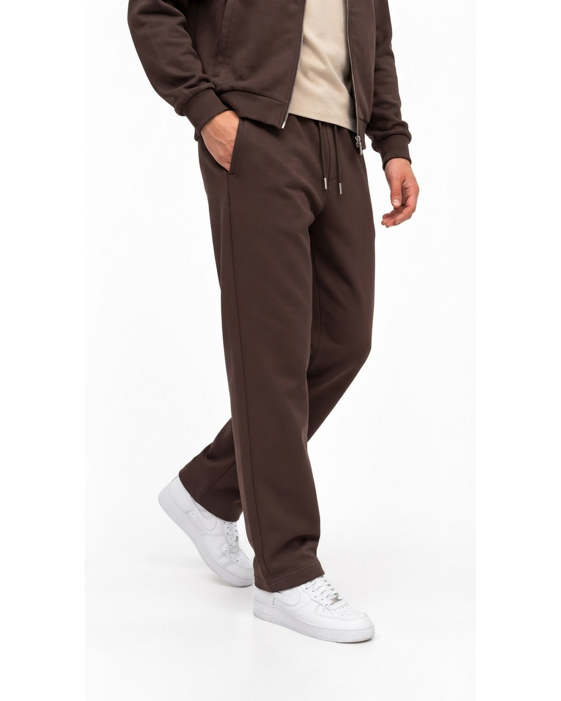 Pantalon à Cordon Marron