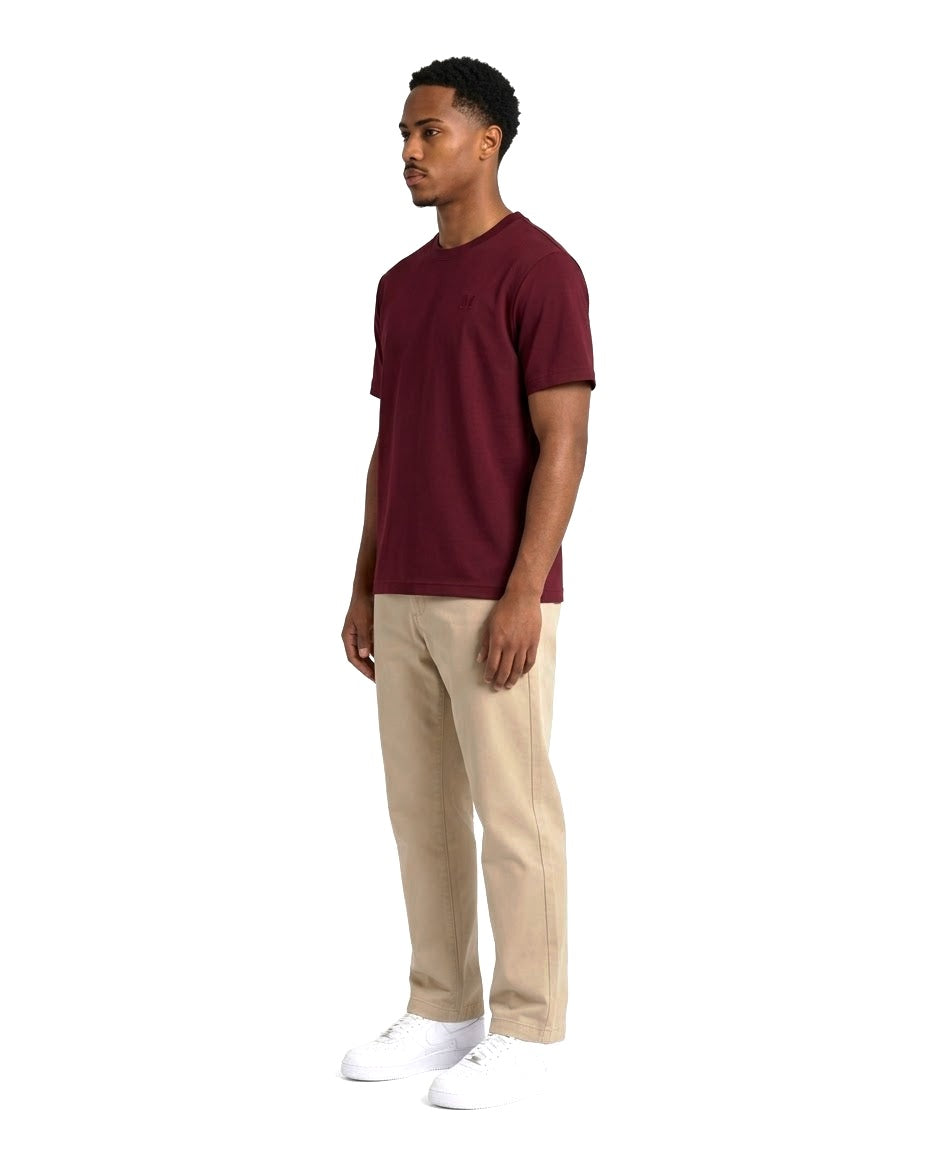 Ensemble T-shirt Bordeaux & Pantalon Beige