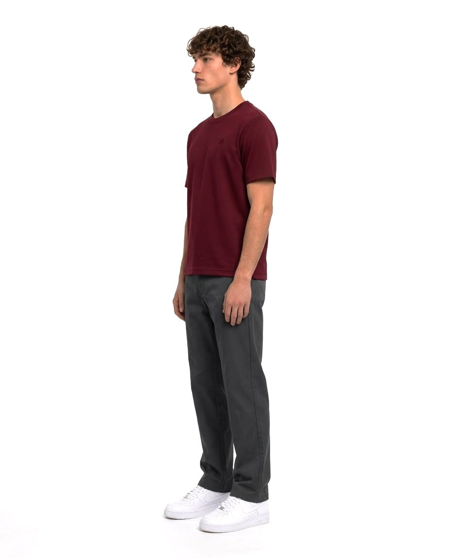Ensemble T-shirt Bordeaux & Pantalon Gris Anthracite