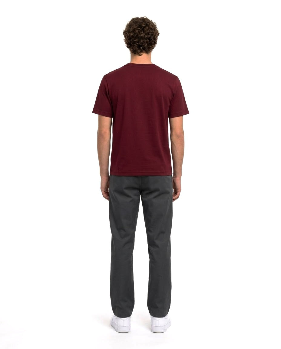 Ensemble T-shirt Bordeaux & Pantalon Gris Anthracite