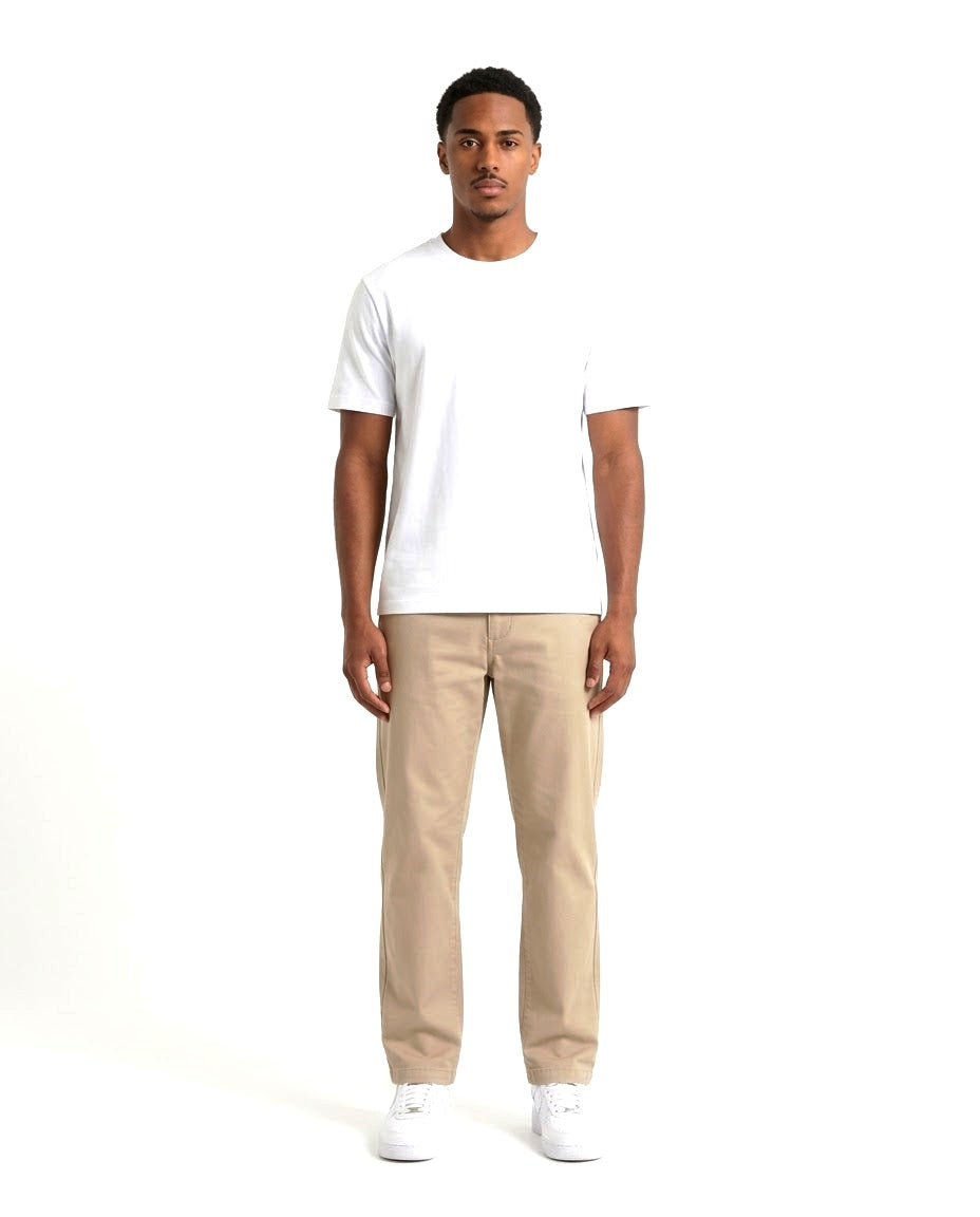 Ensemble T-shirt Blanc & Pantalon Beige